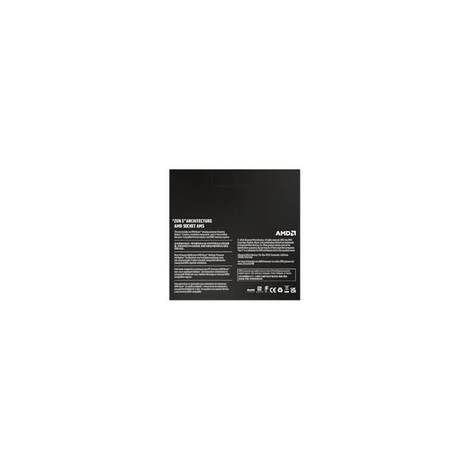 AMD 9600X Ryzen 5 Processore CPU 6 Core 12 Thread 3.9GHz 5.4GHz Boost Zen 5 4nm Socket AM5 DDR5 38MB Cache 65W Box