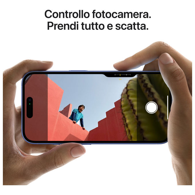 Apple MYE73QL-A iPhone 16 Smartphone 5G 6.1'' OLED 128GB Chip A18 Dual SIM Face ID iOS 18 colore Nero
