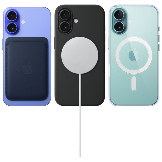 Apple MYE73QL-A iPhone 16 Smartphone 5G 6.1'' OLED 128GB Chip A18 Dual SIM Face ID iOS 18 colore Nero