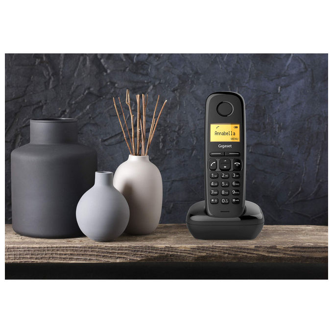 Gigaset A170 Cordless DECT Display 1,5'' Rubrica Nero
