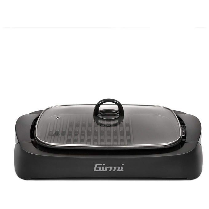 Girmi BQ90 Griglia Barbecue 2200W 40x30cm con Coperchio Vetro e Funzione Smokeless