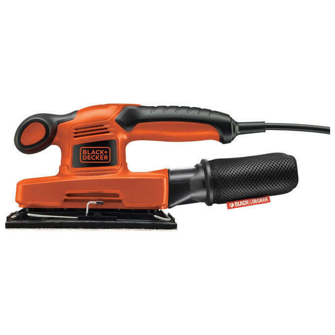 BLACK+DECKER Levigatrice orbitale 240W velocita' variabile con aspirazione polvere