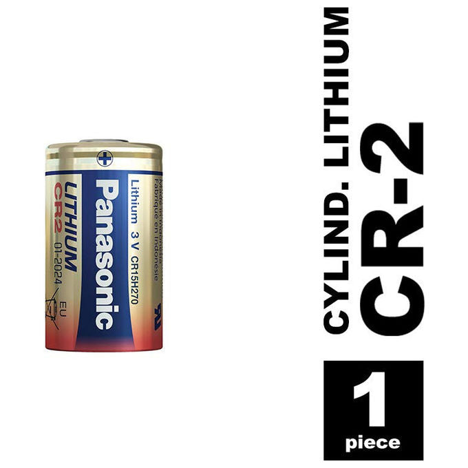 Panasonic Batteria al Litio Cilindrica CR-2 3V Rosso Oro
