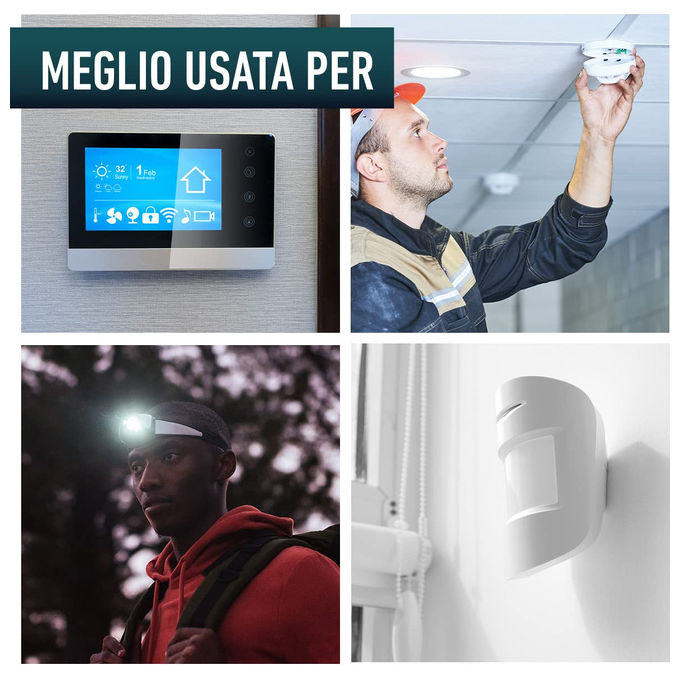 Panasonic Batteria al Litio Cilindrica CR-2 3V Rosso Oro
