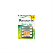 Panasonic Batterie Ricaricabili AA Alkaline 1900mAh - Set 4 Pezzi
