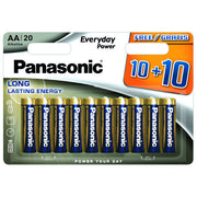 PANASONIC Pile Stilo 10+10 LR6SPS per Brico e Giardino Materiale Elettrico in Batteria e Pile Ricaricabili