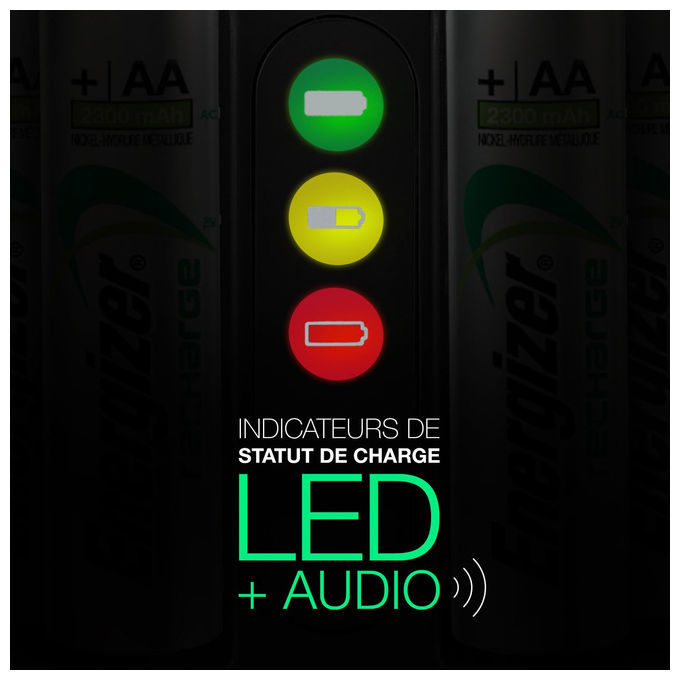 Energizer Recharge Pro 639837 Caricabatterie Intelligente AA AAA LCD Nero