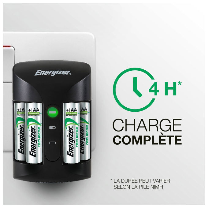 Energizer Recharge Pro 639837 Caricabatterie Intelligente AA AAA LCD Nero