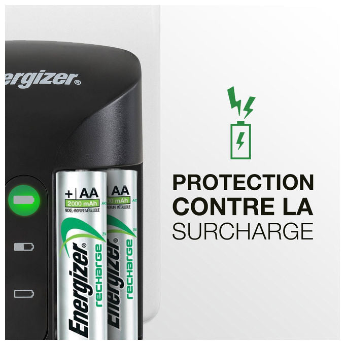 Energizer Recharge Pro 639837 Caricabatterie Intelligente AA AAA LCD Nero