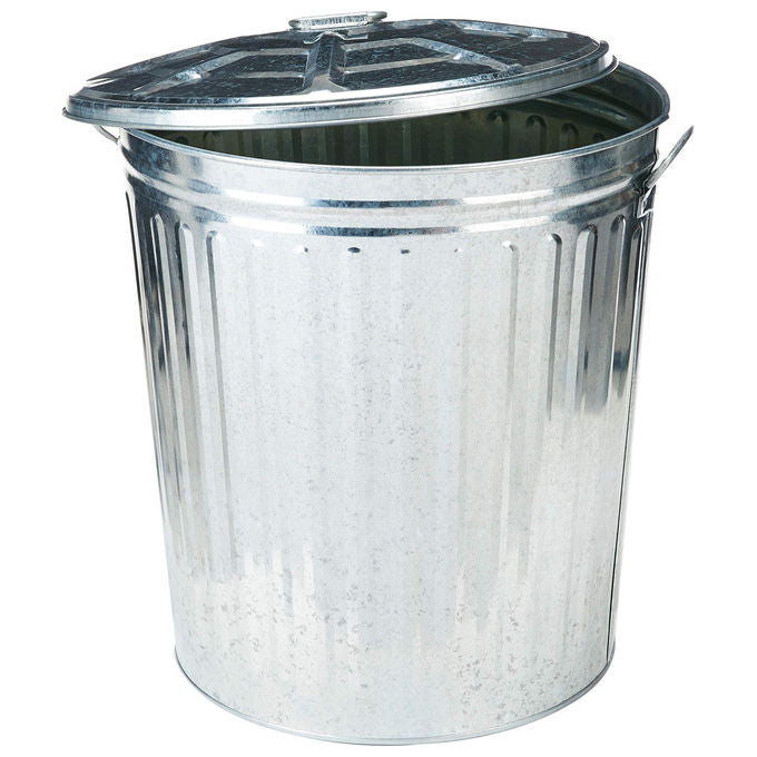 Garden Friend Bidone Zincato 62 Litri per Rifiuti Contenitore Esterno