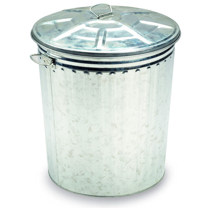 Garden Friend Bidone Zincato 62 Litri per Rifiuti Contenitore Esterno