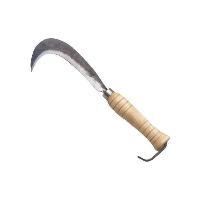 FALCI Roncolina 135 mm Acciaio Stampato Manico Legno per Orto Gancio Metallo