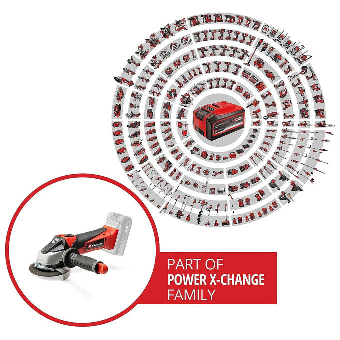 Einhell Smerigliatrice Angolare A Batteria Te-Ag 18 Li (Batteria Non Inclusa)