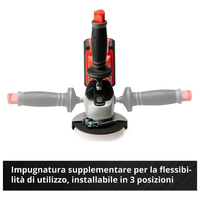 Einhell Smerigliatrice Angolare A Batteria Te-Ag 18 Li (Batteria Non Inclusa)