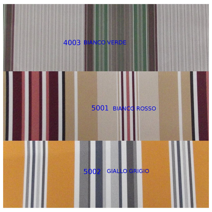 Vigor-Blinky Tende Da Sole a Sbraccio Telo Bianco e Rosso 295x200 cm per Esterni