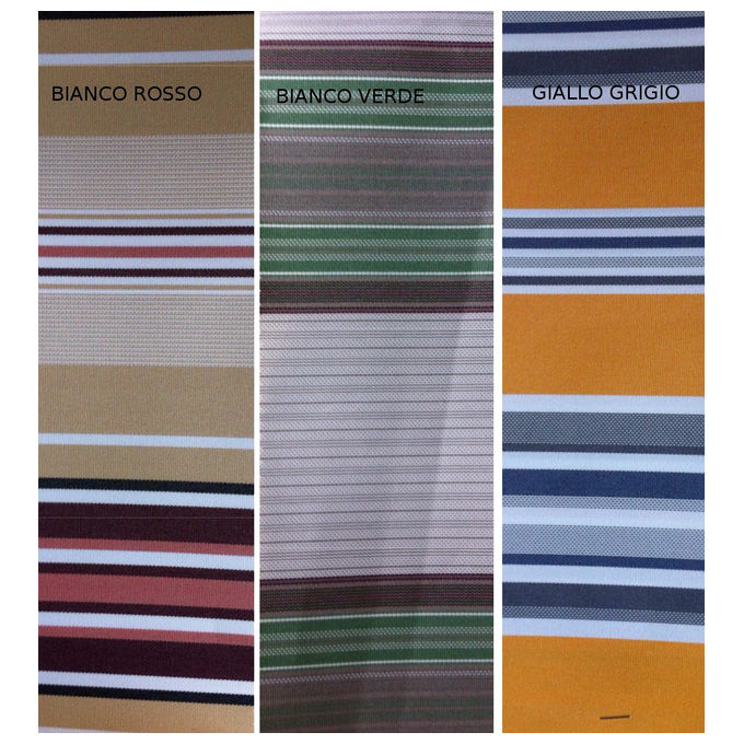 Vigor-Blinky Tende Da Sole a Sbraccio Telo Bianco e Rosso 295x200 cm per Esterni