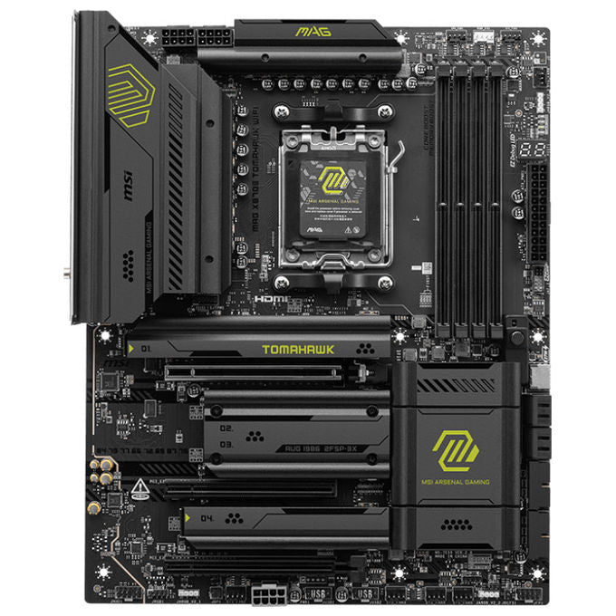 MSI 7E59-004R MAG X870E TOMAHAWK WIFI Scheda Madre ATX AM5 DDR5 PCIe 5.0 x16 4x M.2 Gen5 Wi-Fi 7 LAN 5G colore Nero