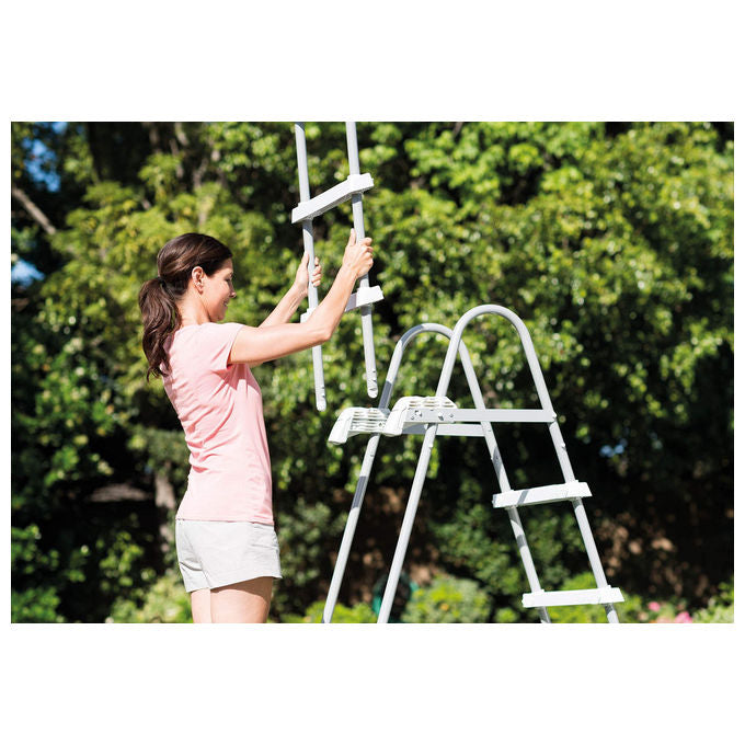 Intex 10031 Scala doppia di sicurezza per piscina 107 cm colore: grigio
