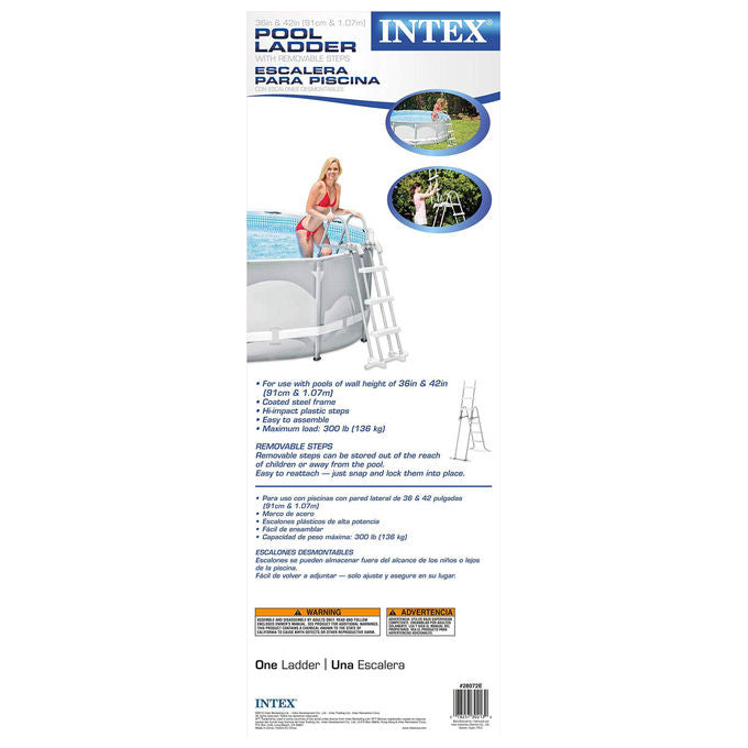 Intex 10031 Scala doppia di sicurezza per piscina 107 cm colore: grigio