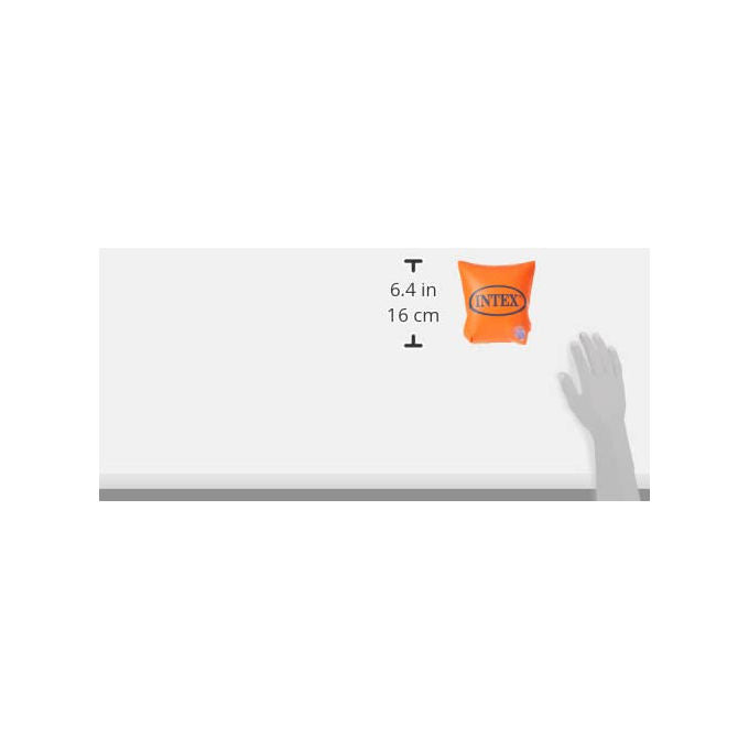 Intex Braccioli Modello 58642 Arancio 2 Camere d'Aria per Bambini 3-6 Anni