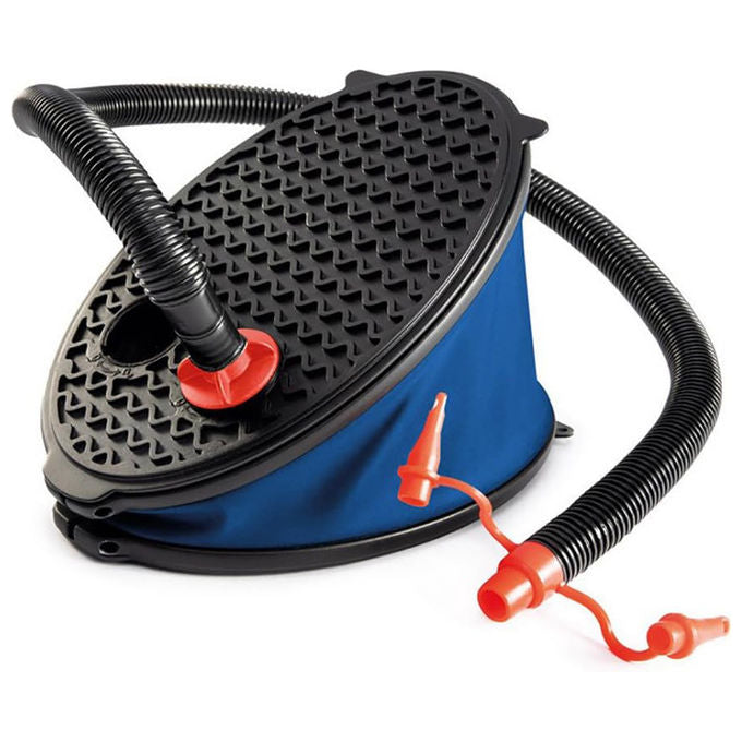Intex Pompa a Piede 69611 Blu-Nero-Rosso con 3 Adattatori per Gonfiaggio e Sgonfiaggio