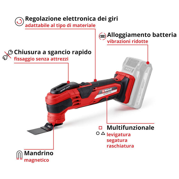 Einhell Multifunzione A Batteria Varrito (Batteria Non Inclusa)