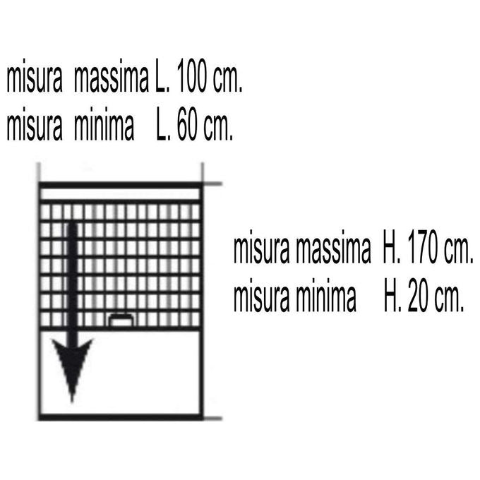 Irs Zanzariera Avvolgibile Verticale Bianca in Alluminio ZV06110017016 40mm
