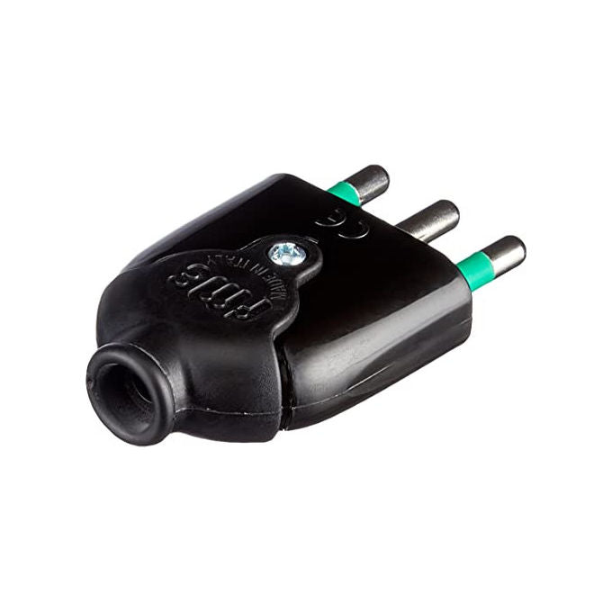 FANTON Spina Mobile Nero 2P+T 16A 80021 per uso residenziale e professionale in materiali di alta qualita'