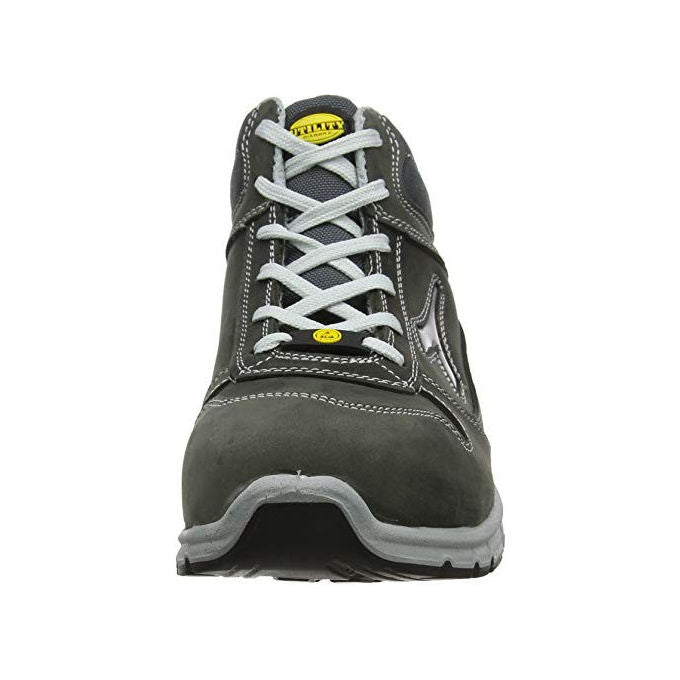 Diadora Run Mid S3 Scarpe da Lavoro Unisex Grigio Castello Puntale Acciaio Idrorepellenti