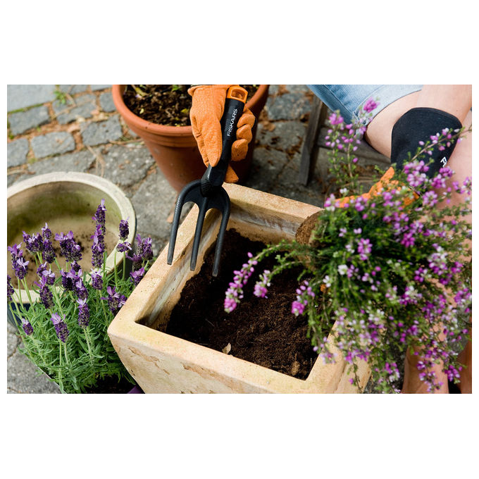 Fiskars Forca 26 cm Plastica Rinforzata Nero-Arancione per Giardinaggio