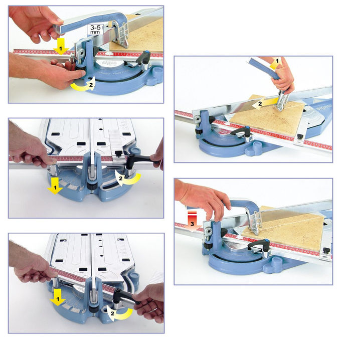 Sigma 003L Serie 3 Tagliapiastrelle a Trazione 55 cm Diagonale 38x38 cm Spessore max 19 mm Alluminio
