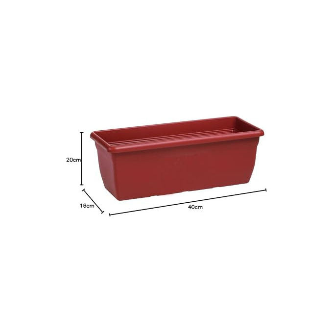 Stefanplast Cassetta Balconetta Coccio 3826040 rettangolare in plastica resistente gelo