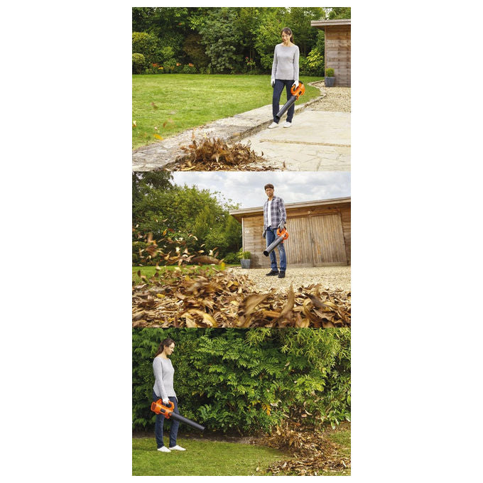 Black+Decker Soffiatore A Batteria Litio 18V BCBL200L per Giardino e Manutenzione Esterni