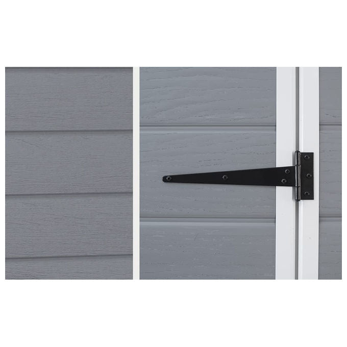 Keter Casetta da Giardino da Esterno Manor 4X3 in Resina 128x94x196h Grigio