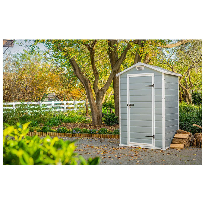 Keter Casetta da Giardino da Esterno Manor 4X3 in Resina 128x94x196h Grigio