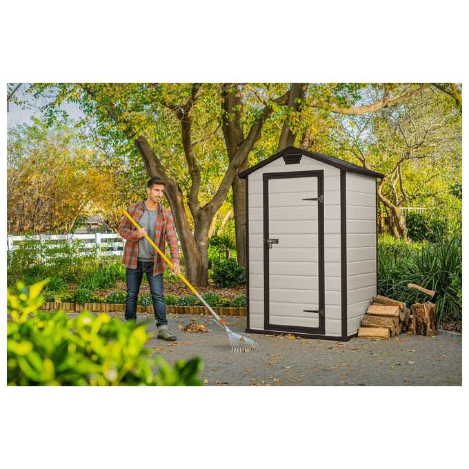 Keter Casetta da Giardino da Esterno Manor 4X3 in Resina 128x94x196h Beige