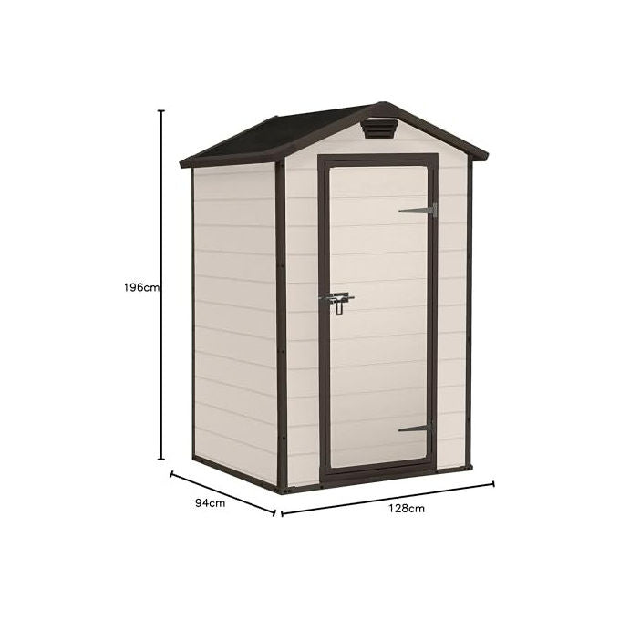 Keter Casetta da Giardino da Esterno Manor 4X3 in Resina 128x94x196h Beige