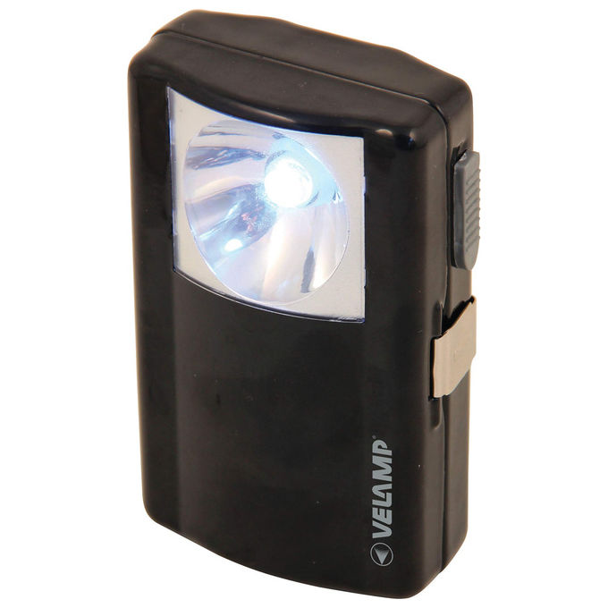 Velamp ID72LED Torcia Lanternette Nera Metallo 72 LED 40 Ore Autonomia 5m Visibilita'