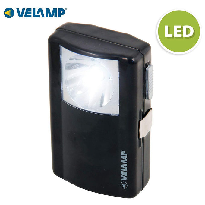Velamp ID72LED Torcia Lanternette Nera Metallo 72 LED 40 Ore Autonomia 5m Visibilita'