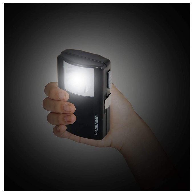 Velamp ID72LED Torcia Lanternette Nera Metallo 72 LED 40 Ore Autonomia 5m Visibilita'