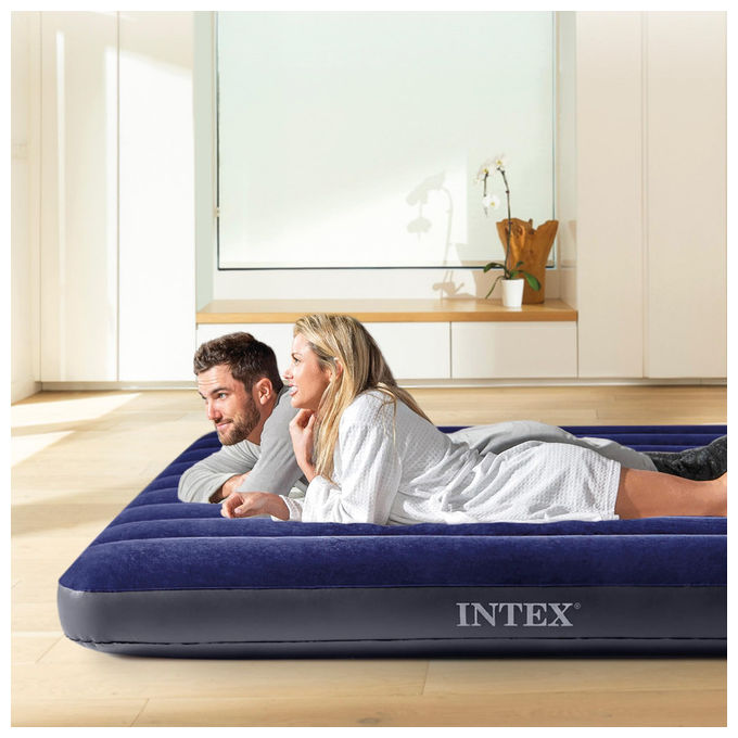 Intex DuraBeam Classic Downy Queen Materasso Matrimoniale 152x203x25cm con Tecnologia Fiber Tech