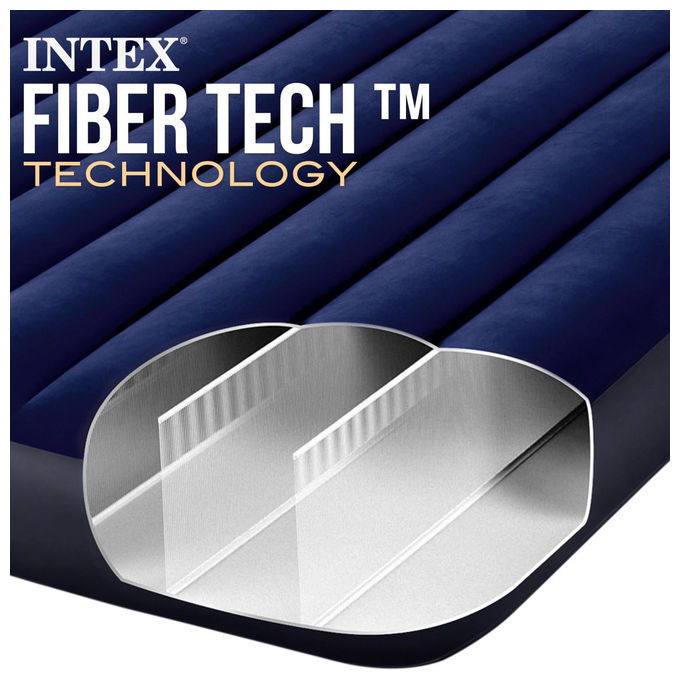 Intex DuraBeam Classic Downy Queen Materasso Matrimoniale 152x203x25cm con Tecnologia Fiber Tech