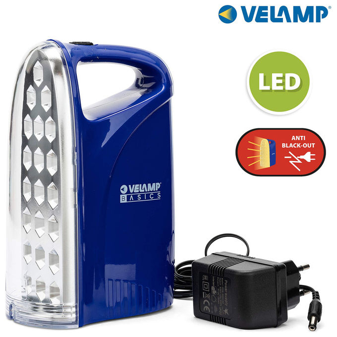 Velamp Lampada di Emergenza LED Portatile Ricaricabile 250 lumen