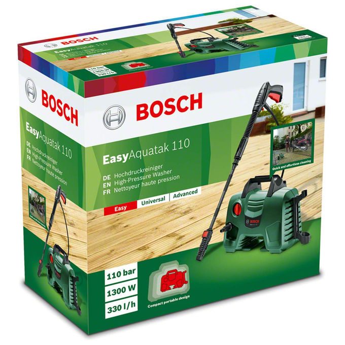 Bosch Easyaquatak 110 Idropulitrice 1300W 110 Bar Nero Verde