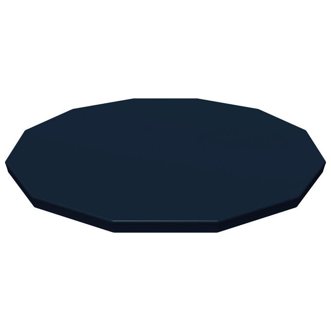 Bestway 58037 Flowclear Telo Copertura Piscina Fuori Terra Rotonda 366 cm PVC con Fori di Drenaggio colore Blu