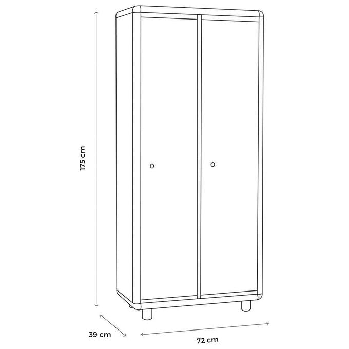 Atosa GAROFALO Mobile spogliatoio Easy 170.2.31.TP 2 ante 175x72x39 cm