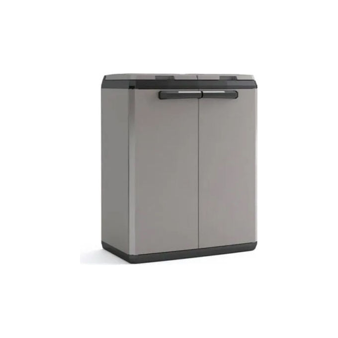 Keter Armadio Raccolta Differenziata Split Basic 68x39x85 cm Grigio-Nero Plastica