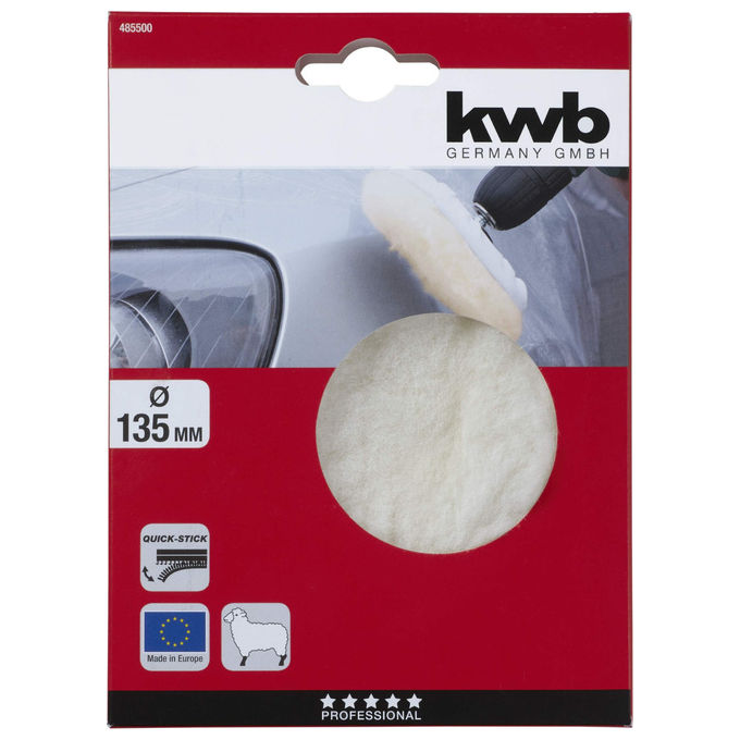 Kwb Spugna Da Lucidatura Diametro Di Lavoro 13.5Cm Bianco