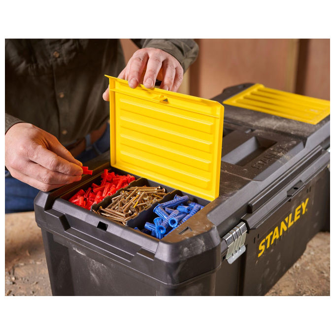Stanley STST82976-1 Essential Cassetta Portautensili 26'' Polipropilene 3 Scomparti 12 Kg colore Nero Giallo