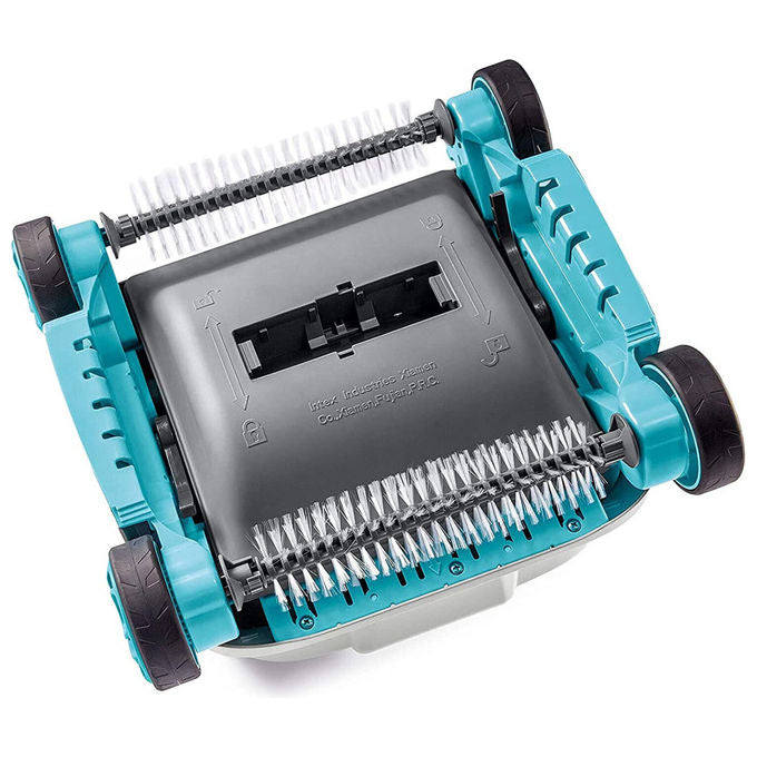 Intex 28005 ZX300 Deluxe Pulitore Automatico Piscina Fondo e Pareti Doppie Spazzole Rotanti Tubo 6.5 m Filtro 0.15 mm Capacita' 1.8 L colore Nero